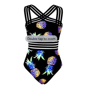 NWT - pineapple print bathing suit. Swingers. Tropical. Sexy and flattering